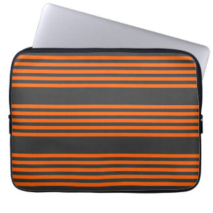 Capa Para Notebook Padrão de cinco faixas de laranja e carvão