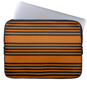 Capa Para Notebook Padrão de cinco faixas de laranja preto e queimado