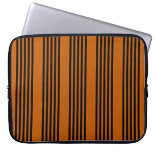 Capa Para Notebook Padrão de cinco faixas de laranja preto e queimado