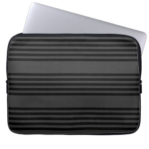 Capa Para Notebook Padrão de cinco faixas de preto e carvão