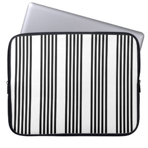 Capa Para Notebook Padrão de cinco faixas preto e branco