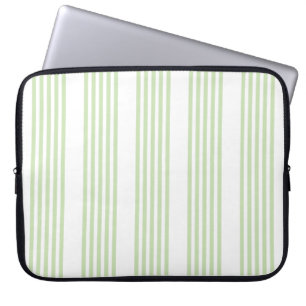 Capa Para Notebook Padrão de cinco faixas verde-claro e branco
