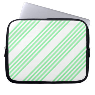 Capa Para Notebook Padrão de cinco faixas verde e branco