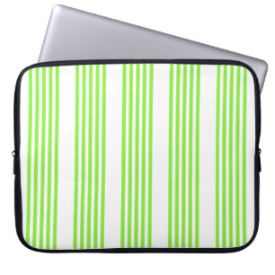 Capa Para Notebook Padrão de cinco faixas verdes limões e brancas