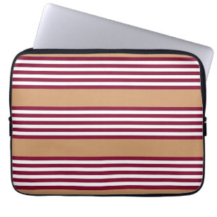 Capa Para Notebook Padrão de cinco listras vermelho borromado
