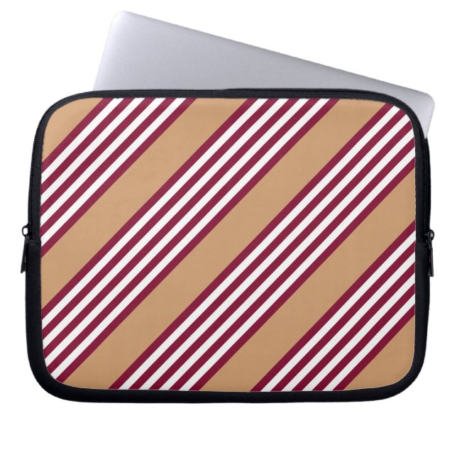 Capa Para Notebook Padrão de cinco listras vermelho borromado (Frente)