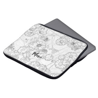 Capa Para Notebook Padrão de cinzas de luz de prados do Daisies
