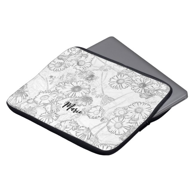 Capa Para Notebook Padrão de cinzas de luz de prados do Daisies (Frente Topo)
