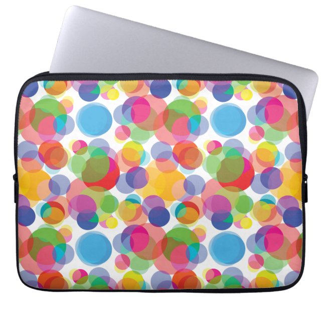 Capa Para Notebook Padrão de Círculo Colorido (Frente)