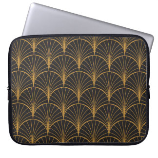 Capa Para Notebook Padrão de Círculos Geométricos Art Déco