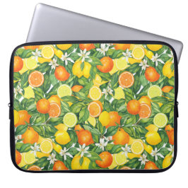 Capa Para Notebook Padrão de Citrino de Aquarela do Pomar Mediterrâne