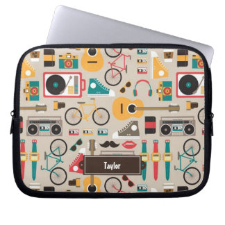 Capa Para Notebook Padrão de Coisas do Hipster Hipsterrific (Cinereo)