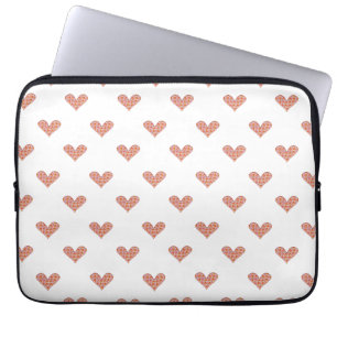 Capa Para Notebook Padrão de Corações de Rosa
