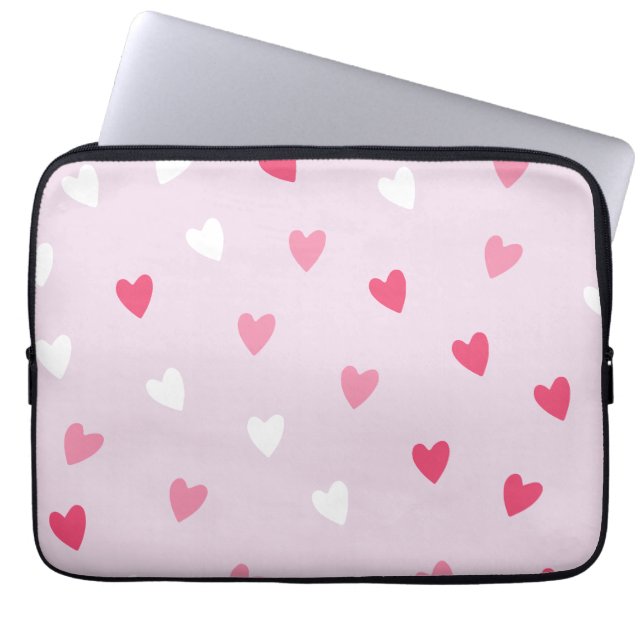 Capa Para Notebook padrão de corações sem emendas (Frente)