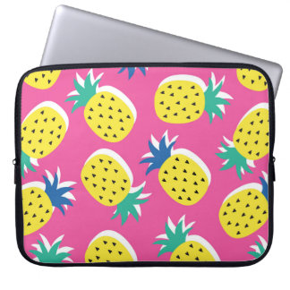 Capa Para Notebook  padrão de cores loucas de fruta de abacaxi sem de
