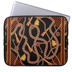 Capa Para Notebook Padrão de corrente, padrão de cachecol. barroco