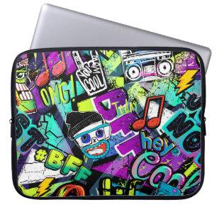 Capa Para Notebook padrão de desenho animado uniforme de abstrato. Re