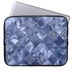 CAPA PARA NOTEBOOK PADRÃO DE DIAMANTE AZUL SHIMMER