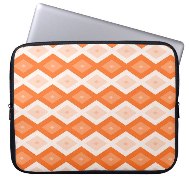 Capa Para Notebook Padrão de diamante de laranja (Frente)