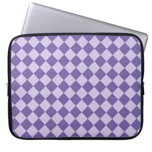 Capa Para Notebook Padrão de Diamante do Verificador Roxo