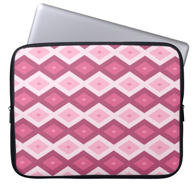 Capa Para Notebook Padrão de diamante rosa (Frente)
