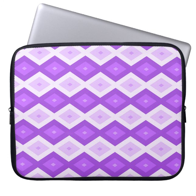 Capa Para Notebook Padrão de diamante roxo brilhante (Frente)
