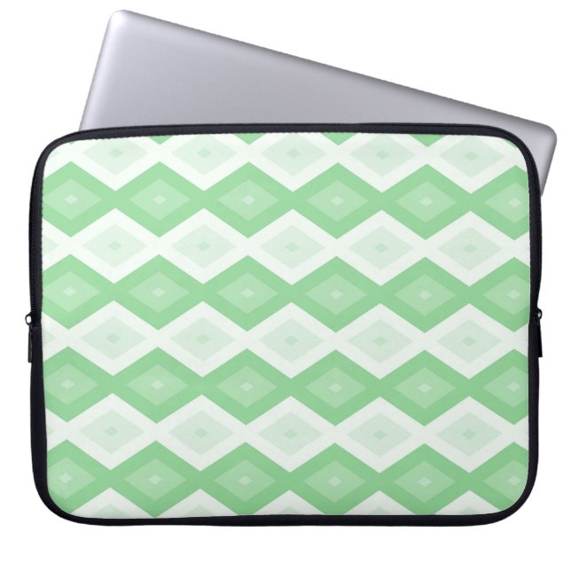 Capa Para Notebook Padrão de diamante verde da maçã (Frente)