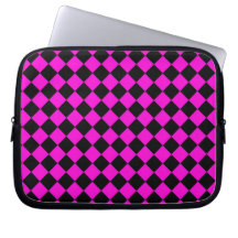 Padrão de diamante xadrez rosa e preto