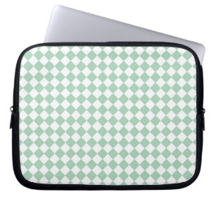Capa Para Notebook Padrão de diamante xadrez verde branco 