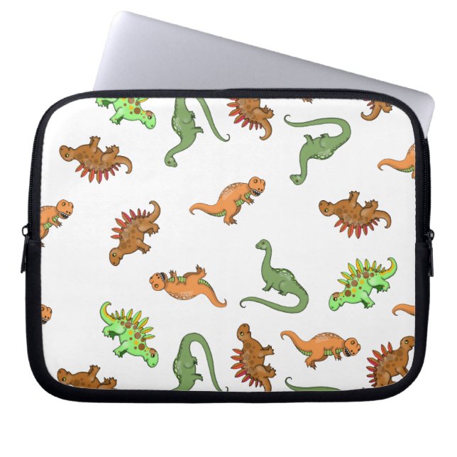 Capa Para Notebook Padrão de Dinossauro Fofo (Frente)