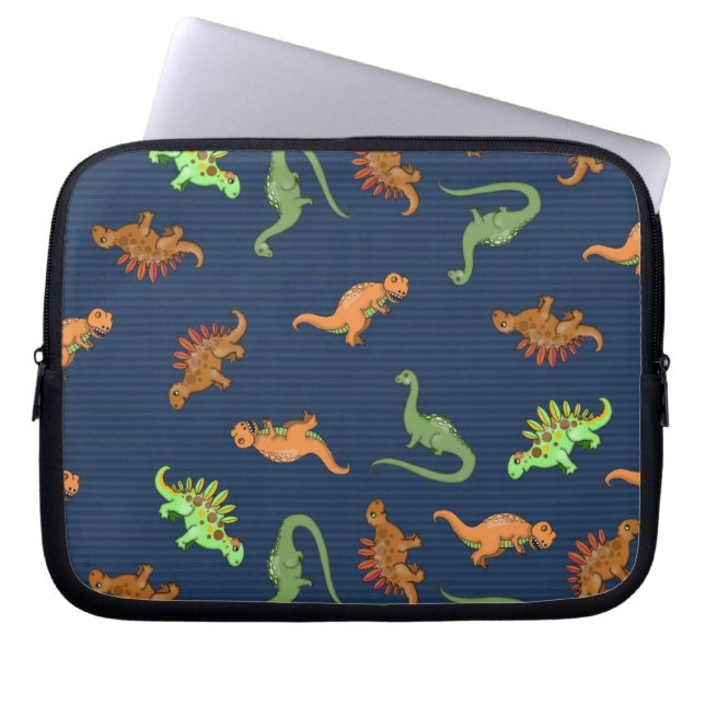 Capa Para Notebook Padrão de Dinossauros Fofos (Frente)