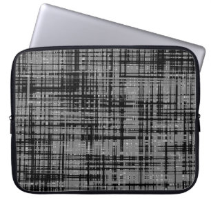 Capa Para Notebook Padrão de distribuição de Cinzas brancas pretas