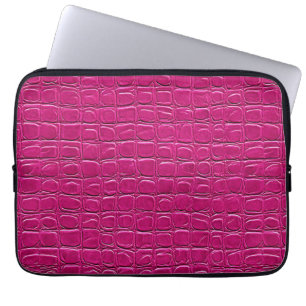Capa Para Notebook padrão de efeito de couro rosa