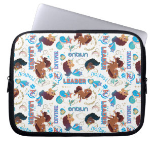 Capa Para Notebook Padrão de Empoderamento Mágico do Afro Unicorn