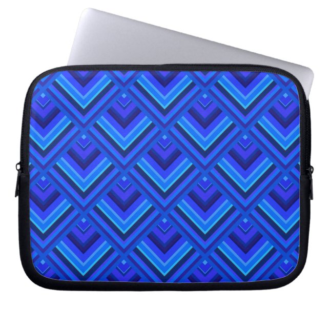 Capa Para Notebook Padrão de escala de faixas azuis (Frente)
