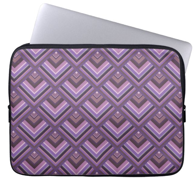 Capa Para Notebook Padrão de escala de faixas Mauve (Frente)