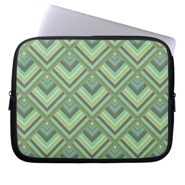 Capa Para Notebook Padrão de escala de listras verde-oliva (Frente)