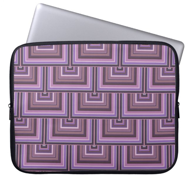 Capa Para Notebook Padrão de escalas quadradas das faixas de Mauve (Frente)