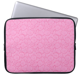Capa Para Notebook Padrão de espiral japonês - cor-de-rosa menta mole