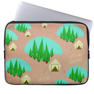 Capa Para Notebook Padrão De Estilo De Retro De Camping