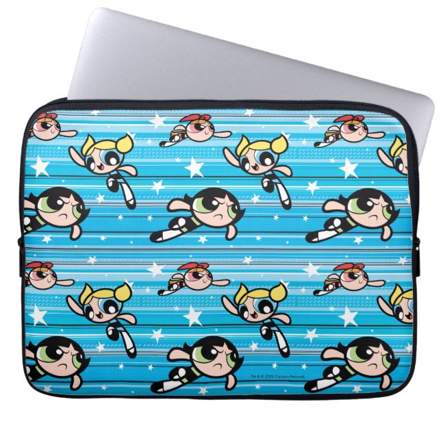 Capa Para Notebook Padrão de Estrela de Raparigas Powerpuff (Frente)