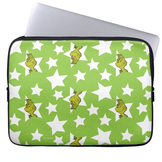 Capa Para Notebook Padrão de Estrela do Grinch Espiando (Frente)