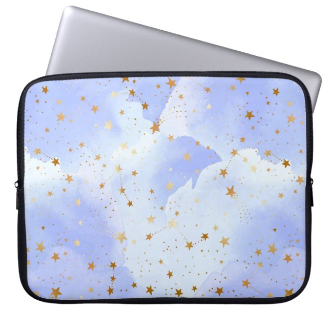 Capa Para Notebook Padrão de Estrela do Ouro Lavendar (Frente)