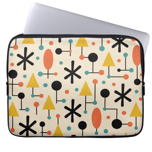 Capa Para Notebook Padrão de Estrela Explodindo Moderno de Meados do  (Frente)