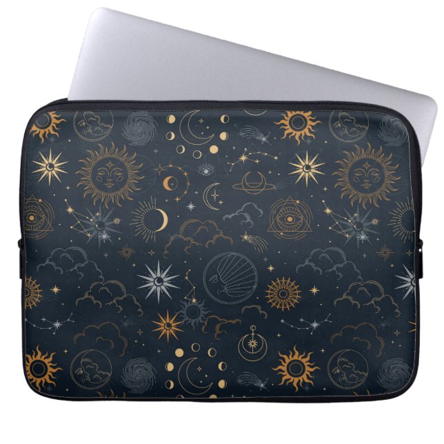 Capa Para Notebook Padrão de estrelas e planetas (Frente)