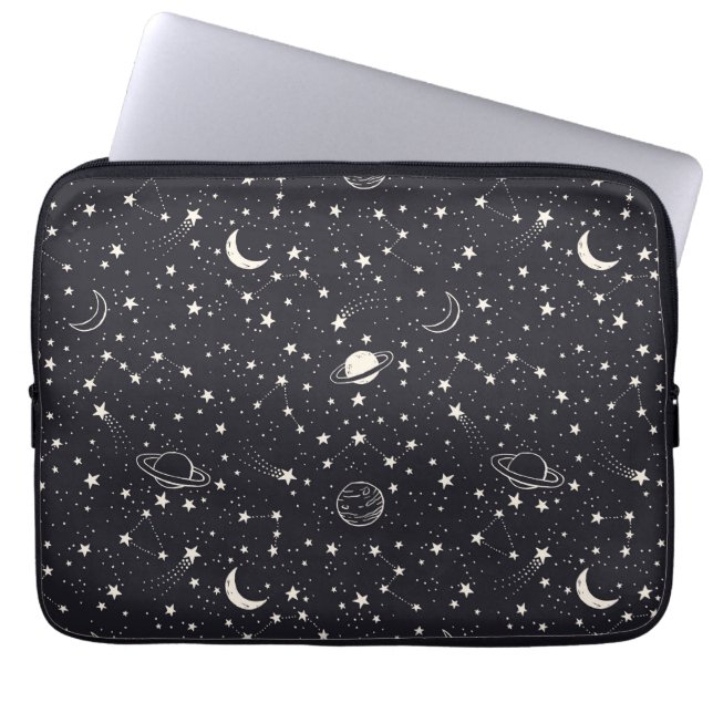 Capa Para Notebook Padrão de estrelas e planetas (Frente)