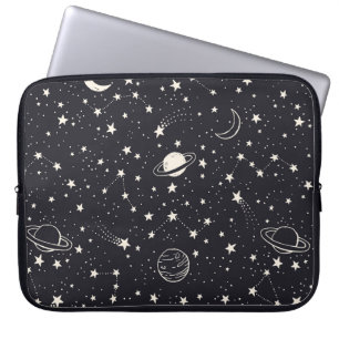 Capa Para Notebook Padrão de estrelas e planetas