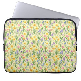 Capa Para Notebook Padrão de Explosão de Flores da Primavera