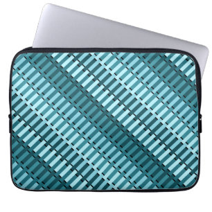 Capa Para Notebook Padrão de faixa de Abstrato Na moda moderno azul-l