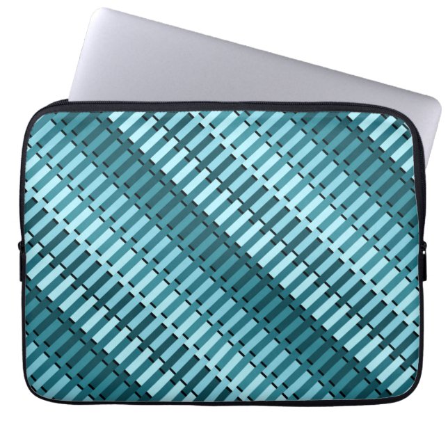 Capa Para Notebook Padrão de faixa de Abstrato Na moda moderno azul-l (Frente)